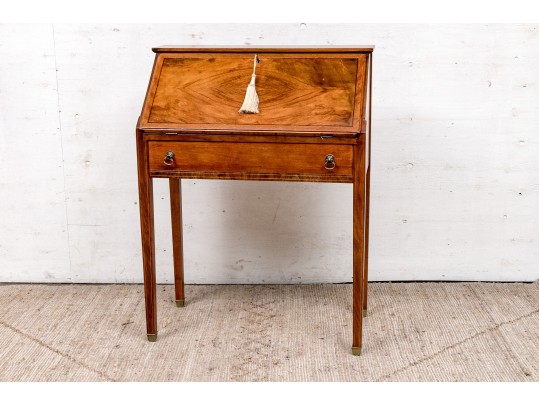 Vintage Walnut Slant Front Desk By Sligh Furniture 