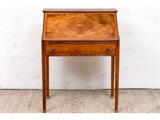 Vintage Walnut Slant Front Desk By Sligh Furniture 