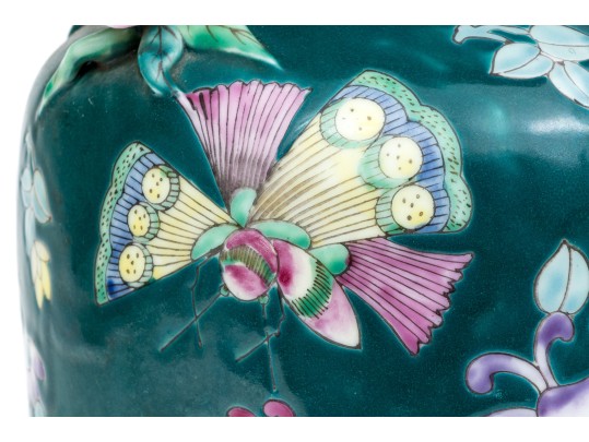 Pair Of Ethan Allen Home Collection Chinese Famille Rose Porcelain Vases, 20th C. 