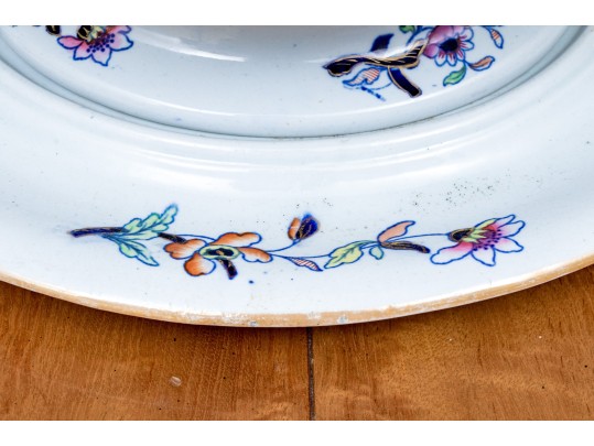 Antique English Ironstone Tureen With Underplate