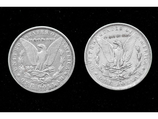 Two 1891-O Morgan Silver Dollars