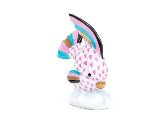 Herend Lovely Pink Fishnet Angel Fish
