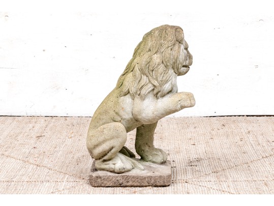 Vintage Seated Cement Lion
