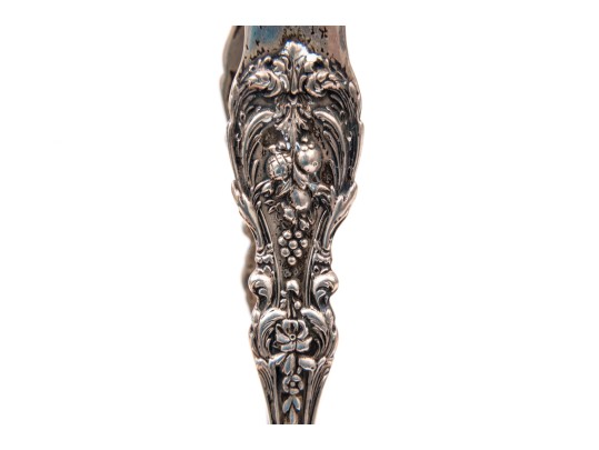 Antique Netherlands 833 Silver Footed Sugar Bowl With Village Scenes, And Sterling Silver Tongs 