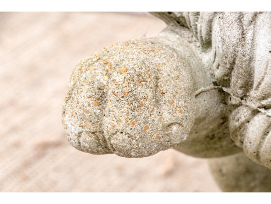 Vintage Seated Cement Lion