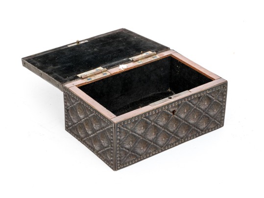 Arts And Crafts Brass Repousse Humidor, Ca. 1880-1920