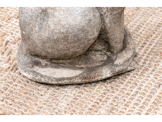 Vintage Cement Siamese Seated Cat 