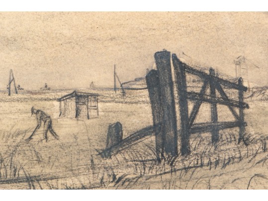 In The Manner Of Vincent Van Gogh, Pencil & Watercolor On Paper