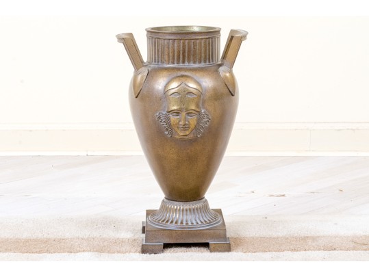 Vintage Art Deco Style Metal Vase