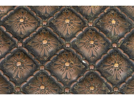 Arts And Crafts Brass Repousse Humidor, Ca. 1880-1920