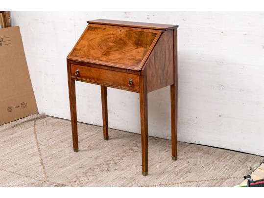 Vintage Walnut Slant Front Desk By Sligh Furniture 