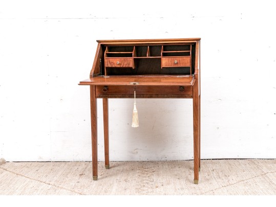 Vintage Walnut Slant Front Desk By Sligh Furniture 