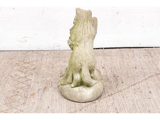 Vintage American Cement Garden Statue Of Mama Cat By HGC Cement Co