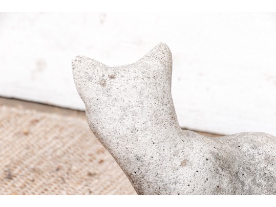 Vintage Cement Siamese Seated Cat 