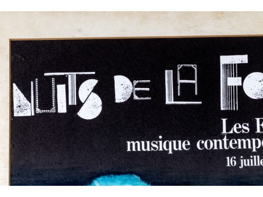 Saul Steinberg Design (Rom/Am., 1914-1999) Nuits De La Foundation Maeght Music Festival 1970 Poster