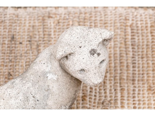 Vintage Cement Siamese Seated Cat 