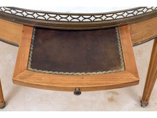 Vintage Marble Top Bouillotte Table