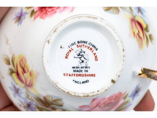 Collection Of Eight Vintage Tea Cups And Saucers, Mostly English