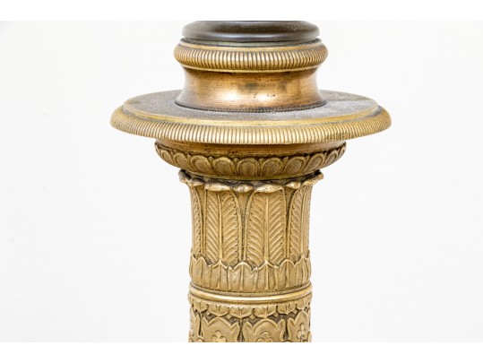Impressive Late 19th Century Column Form Table Lamp