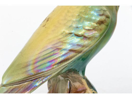 Pair Of Budgerigar Figurines By K.S.P England