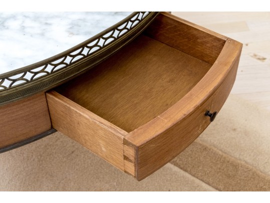 Vintage Marble Top Bouillotte Table