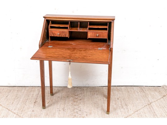 Vintage Walnut Slant Front Desk By Sligh Furniture 