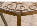 Vintage Italian Gold Painted Wrought Iron Accent Table, Ca. 1960's