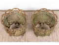 Very Decorative Pair Of Vintage Cast Iron Planters