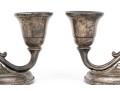 Charming Pair Of Vintage Fisher Sterling Weighted Candlesticks