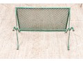 Four Piece Elegant Vintage Green Painted Wrought Iron Patio Set