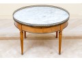 Vintage Marble Top Bouillotte Table