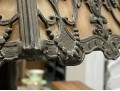 Vintage Six Pannel Slag Glass Lamp, Ca. 1910-30