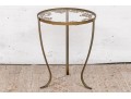 Vintage Italian Gold Painted Wrought Iron Accent Table, Ca. 1960's