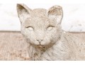 Vintage Seated Cement Garden Cat Statue