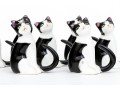 Collection Of Seven Hand-painted Bone China Cats