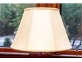 Glossy Burgundy Ceramic Table Lamp (No Shade)