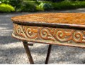 Decorative Vintage Tiered Painted Metal Folidng Table 