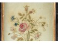 Antique Hand-Stitched Floral Embroidery Pieces