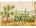 In The Manner Of Childe Hassam Watercolor Of St. Petersburg, Florida Coastal Landscape