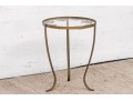 Vintage Italian Gold Painted Wrought Iron Accent Table, Ca. 1960's