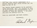 Historic Signed Letter From Former President Richard Nixon To A Donor, Dated March 27, 1972