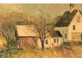 Oil On Canvas, Country Landscape With Farmstead