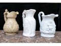 Set Of 3 Well Detailed Ceramic Water Pitchers