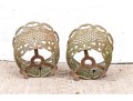 Very Decorative Pair Of Vintage Cast Iron Planters