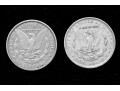 Two 1891-O Morgan Silver Dollars