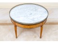 Vintage Marble Top Bouillotte Table
