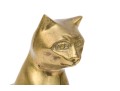 Vintage Heavy Cast Brass Seated Cat