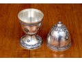 Israel Sterling Silver Lidded Footed Cup     6.48 Troy Ozs.