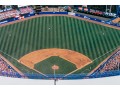 Mike Smith (Am., 20th-21st C. ) Aerial Color Print, Shea Stadium, Flushing, New York