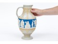 Stunning Mettlach Relief Decorated Ceramic Water Pitcher